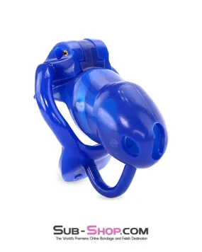 1386AR      Blue Balls High Security Locking Male Chastity Device with Ball Divider - MEGA Deal