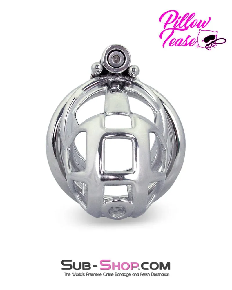 1478AR-SIS      Denied in Steel Male Teasing Sissy Chastity Cage