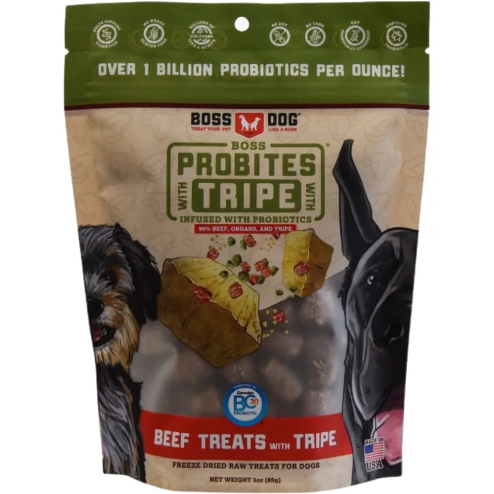 25% OFF (Exp 17Jun24)': Boss Dog ProBites Beef With Tripe Grain-Free Freeze-Dried Dog Treats 85g