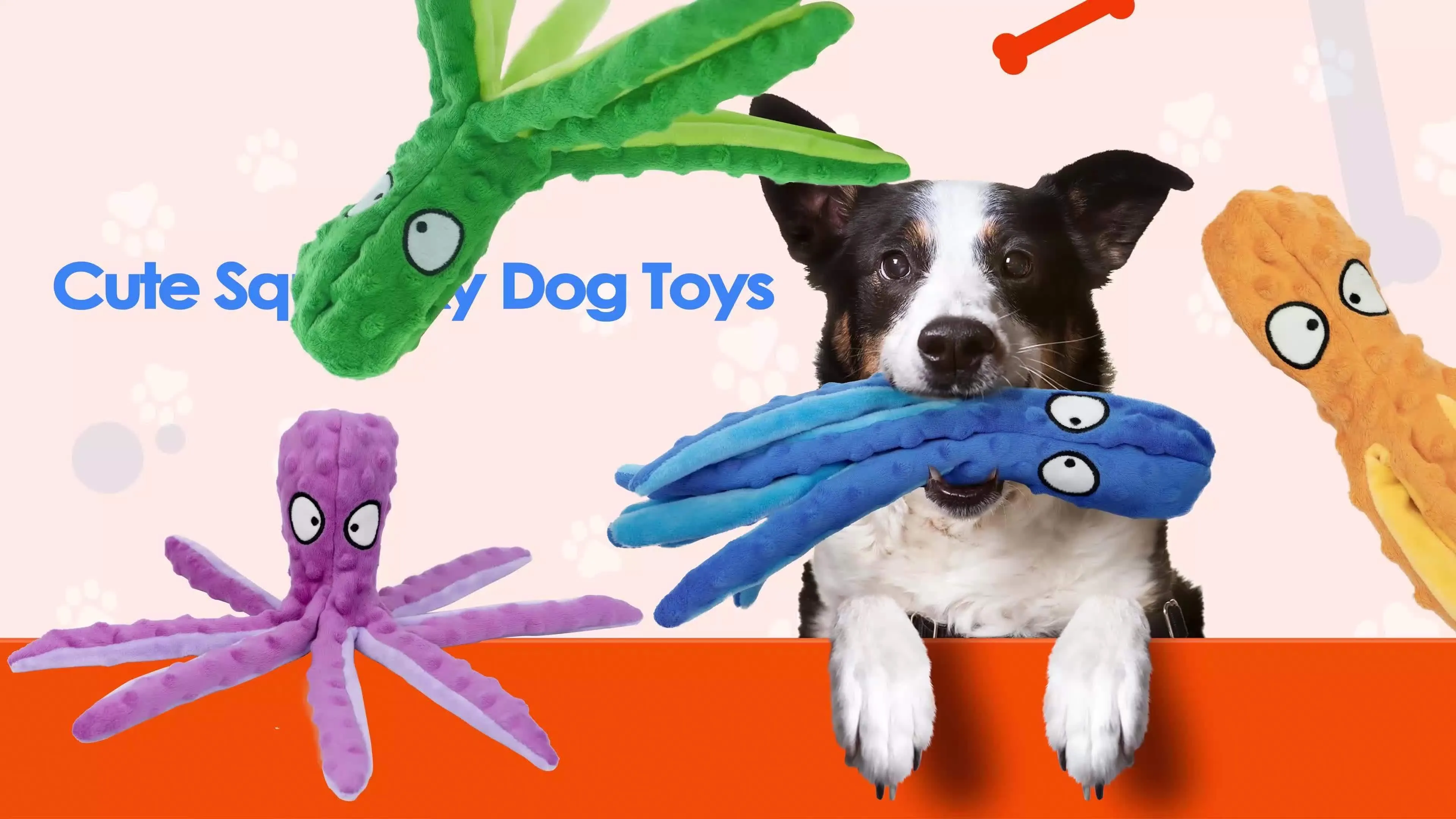 2pcs Octopus Design Dog Toys - Large, Durable Chew & Play