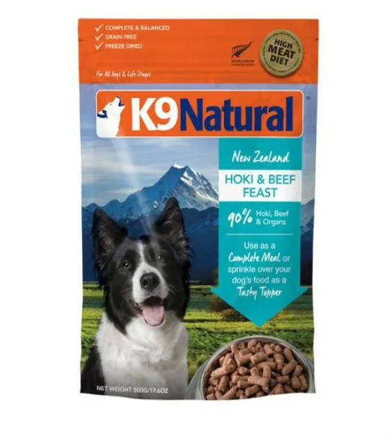 $55 ONLY [CLEARANCE]: K9 Natural Freeze Dried Hoki And Beef Feast Dry Dog Food