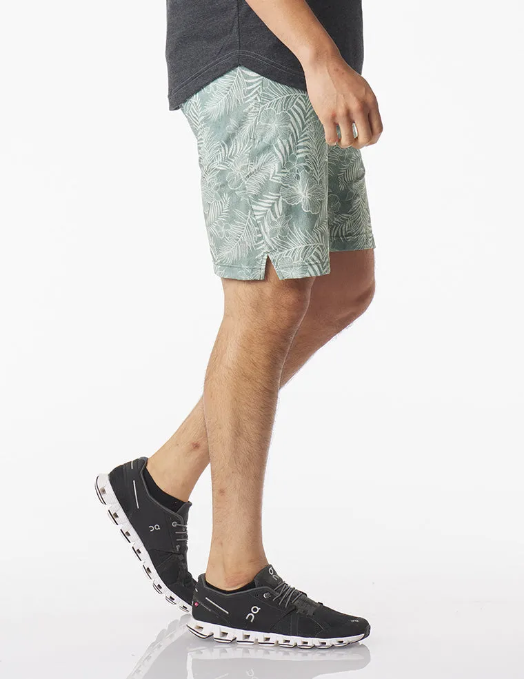 Acadia Short: Sage Tropic Print