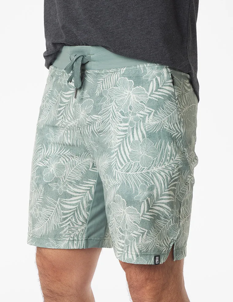 Acadia Short: Sage Tropic Print