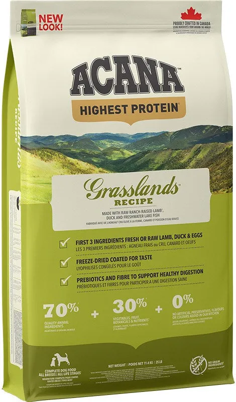 Acana Highest Protein Grasslands - Dry Dog Food - 11,4 Kg