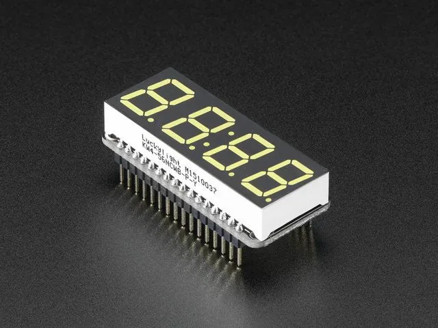 Adafruit 0.56" 4-Digit 7-Segment Display w/ FeatherWing - White