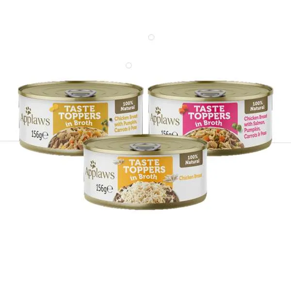 Applaws Taste Toppers Chicken Tin Selection In Broth Multipack 8 x 156g