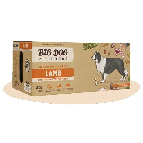 Big Dog BARF Lamb Raw Dog Food 3kg