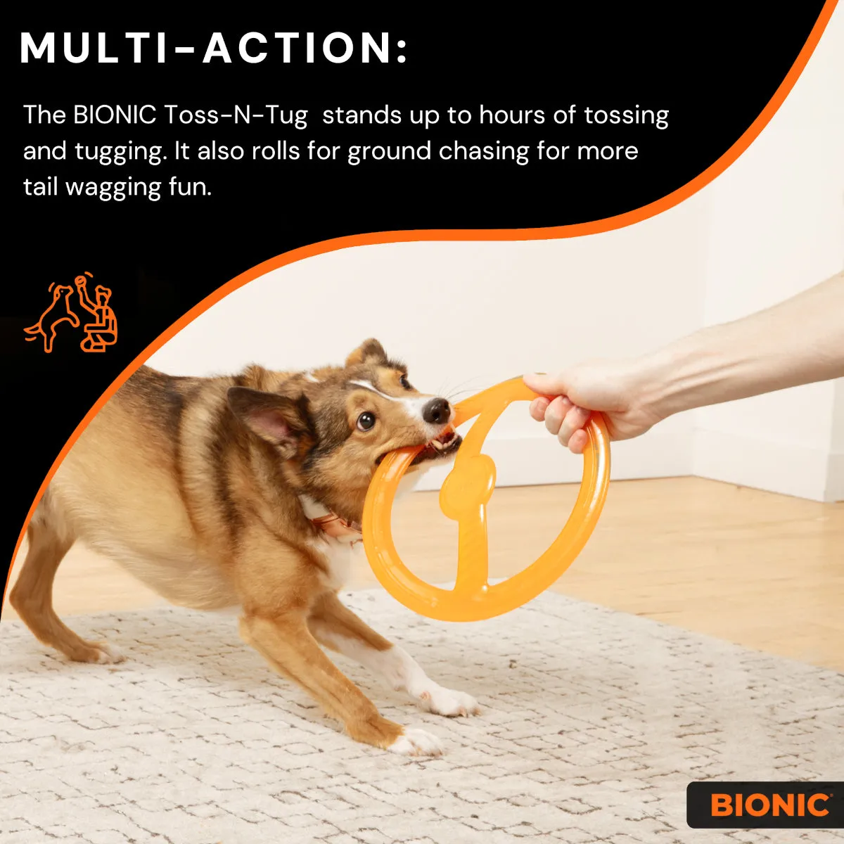 BIONIC Toss-N-Tug Ring Dog Toy