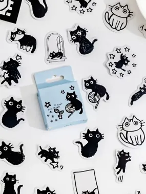 Black Cat Waterproof Sticker