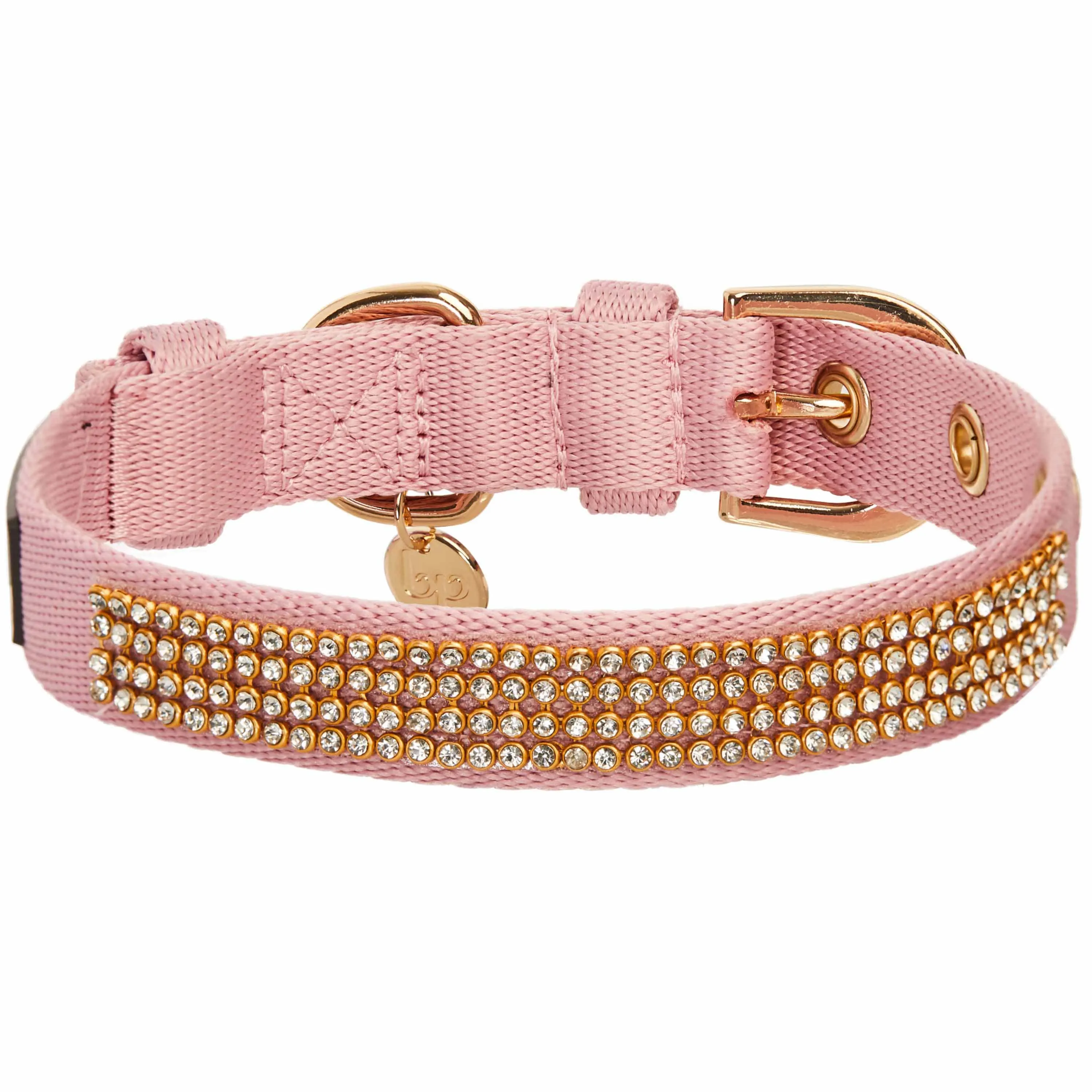 Bling Crystal Rhinestone Puppy Dog Collars Pink Red Lavender Adjustable Sparkling Embellished Fancy Collar for Girls Pet