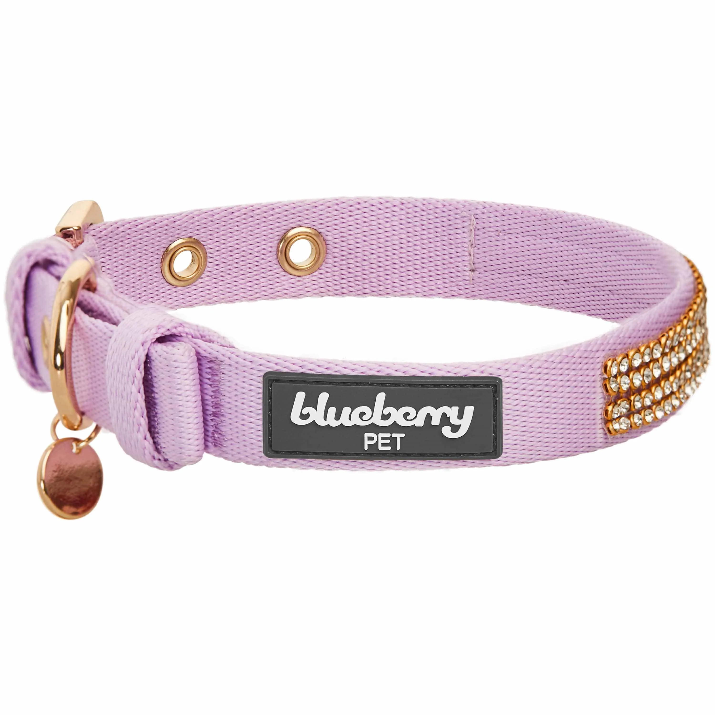 Bling Crystal Rhinestone Puppy Dog Collars Pink Red Lavender Adjustable Sparkling Embellished Fancy Collar for Girls Pet