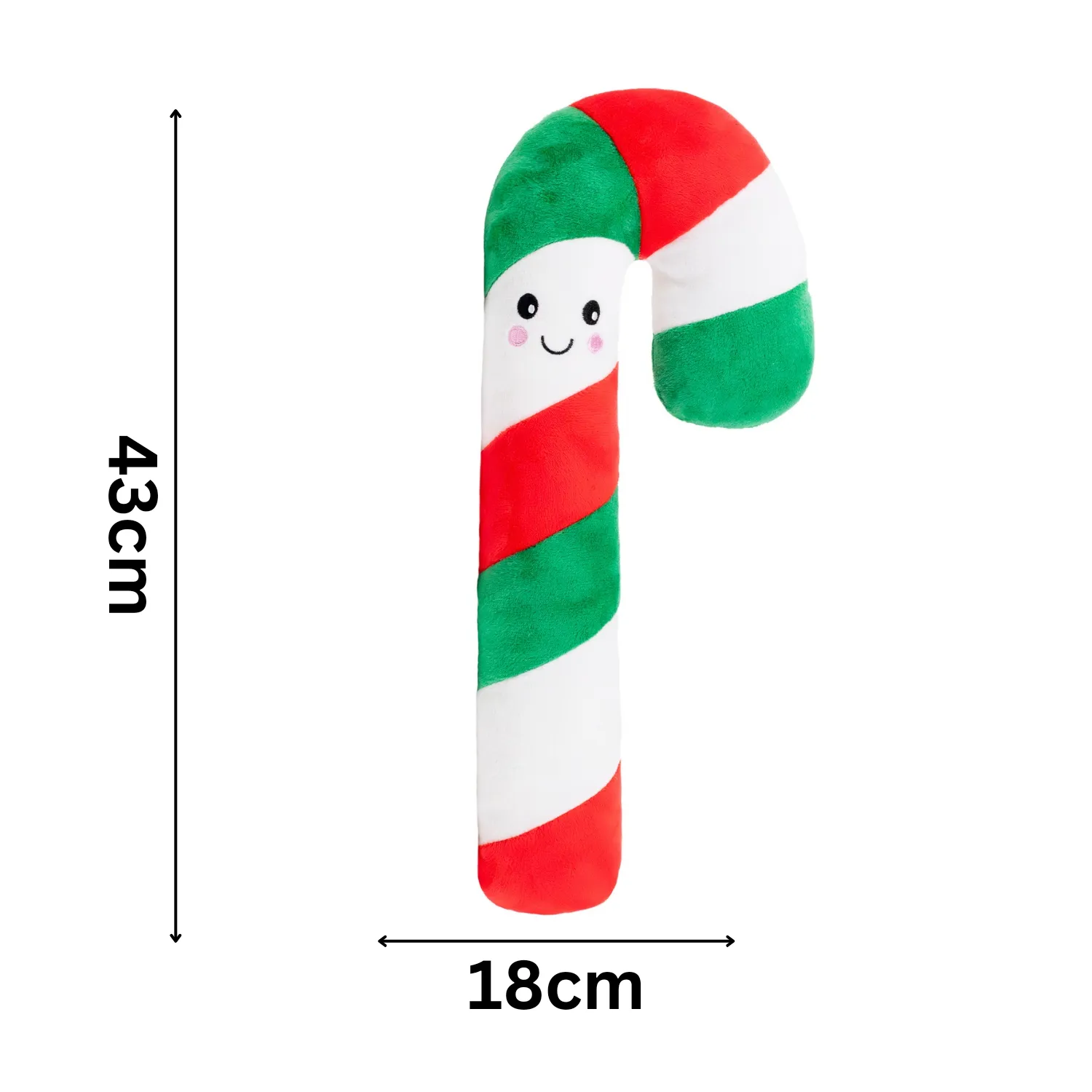 Carrie Candy Cane | Giant Plush Christmas Dog Toy by Cupid & Comet