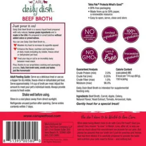 Caru Daily Dish Beef Broth for Dogs & Cats 1.1 lbs