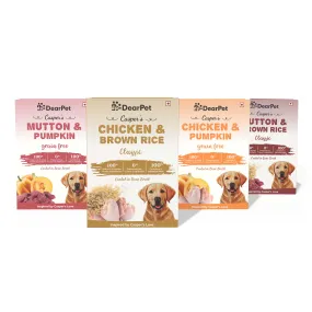 DearPet Fresh Food Sample Pack of 4 with All Flavours