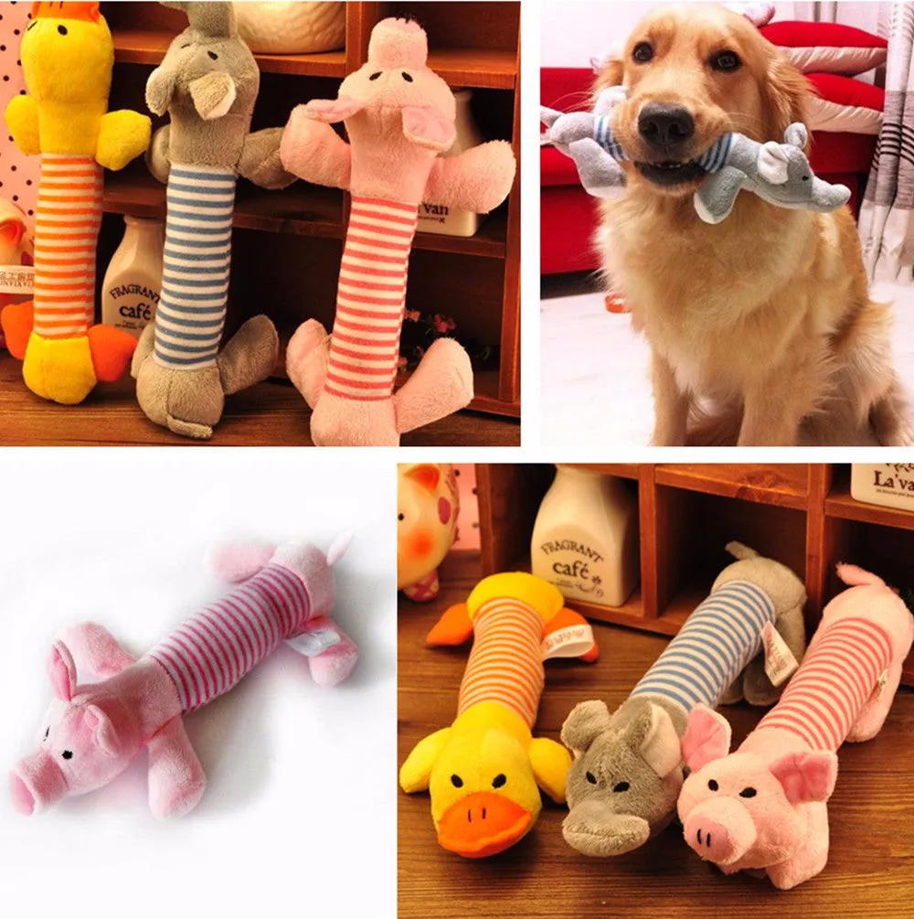 Dog  Pet Chew Toys Canvas Durability Vocalization Dolls Bite  Toys for Dog Accessories