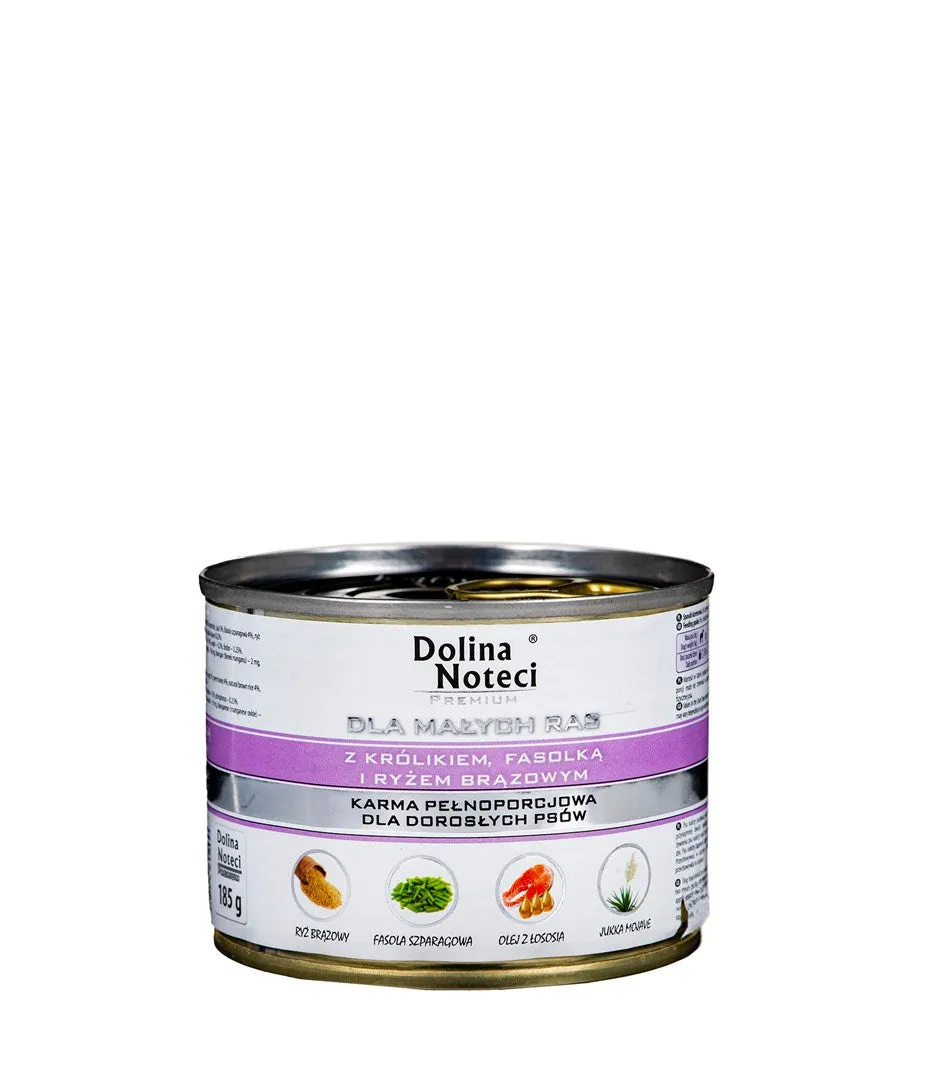 Dolina Noteci Premium Adult Small Rabbit, Beans, Rice - Wet Dog Food - 185G