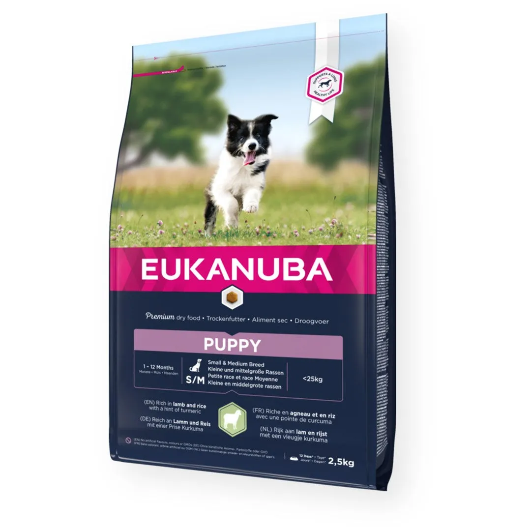 Eukanuba Puppy Small And Medium Lamb With Rice - Dry Dog Food - 2,5 Kg