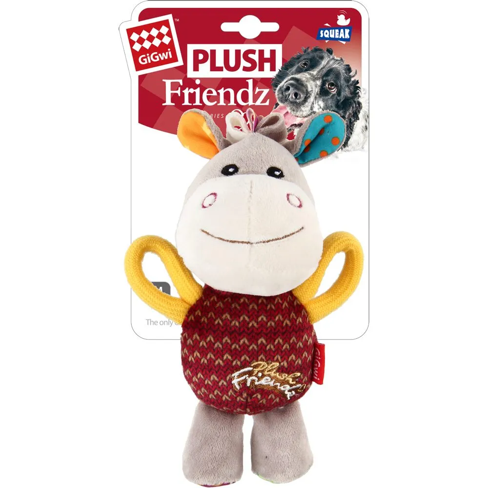 GiGwi Plush Friendz Tug Dog Toy (Donkey)