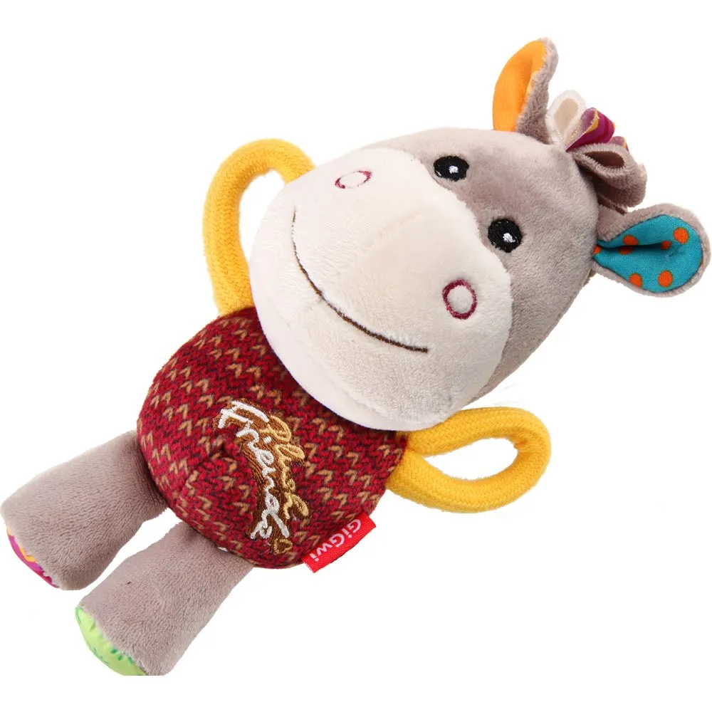 GiGwi Plush Friendz Tug Dog Toy (Donkey)