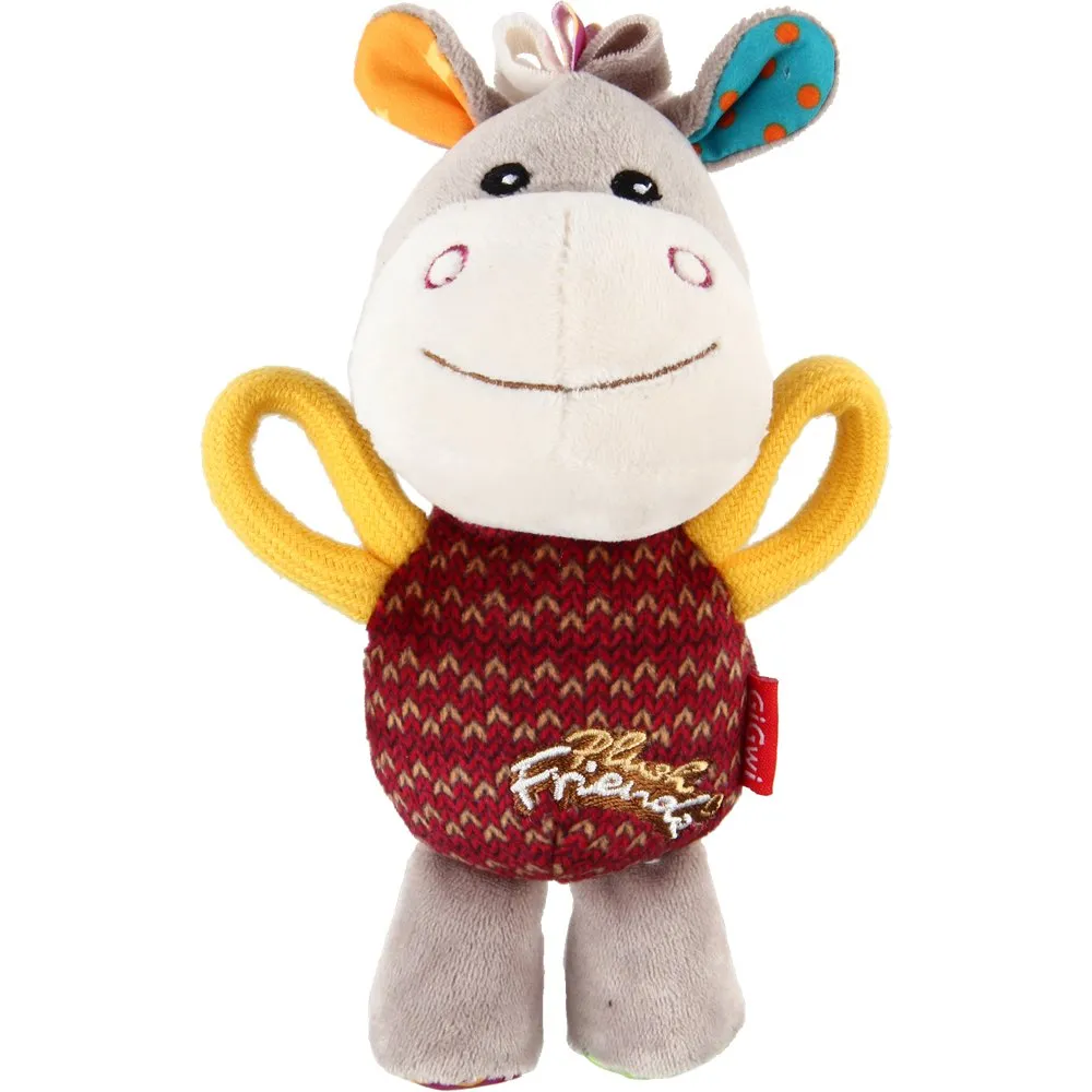 GiGwi Plush Friendz Tug Dog Toy (Donkey)