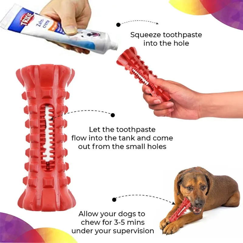 Goofy Tails Natural Rubber Dental Grinder Toy - Dog Treat Dispenser