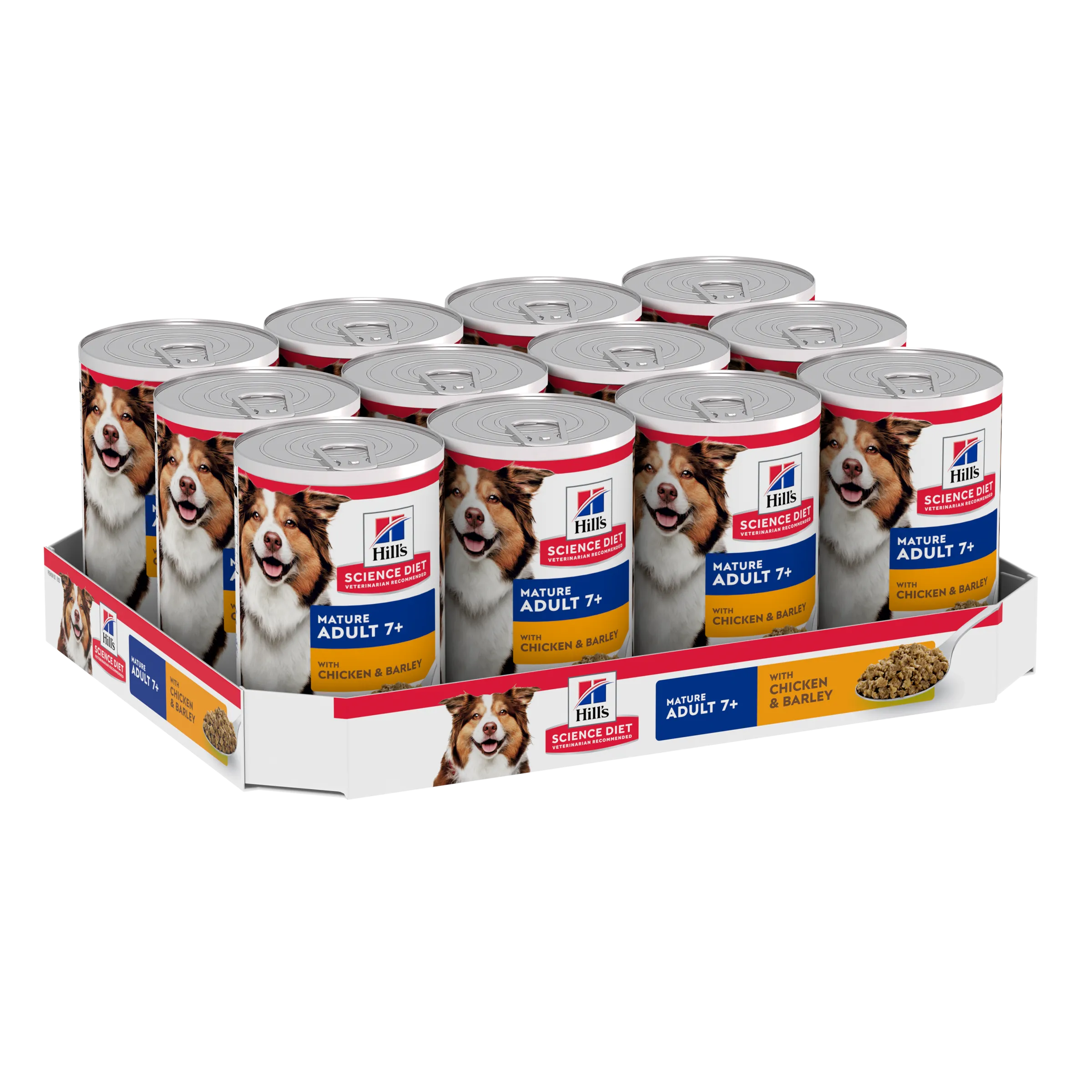 Hill's Science Diet Adult 7  Senior Chicken & Barley Canned Dog Food 370g x 12