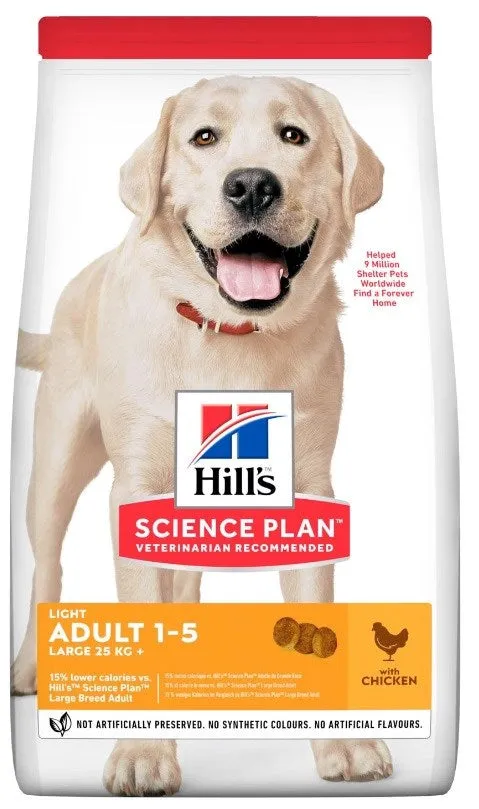 Hill's Science Plan Canine Adult Light Large Breed Chicken - Dry Dog Food - 14 Kg