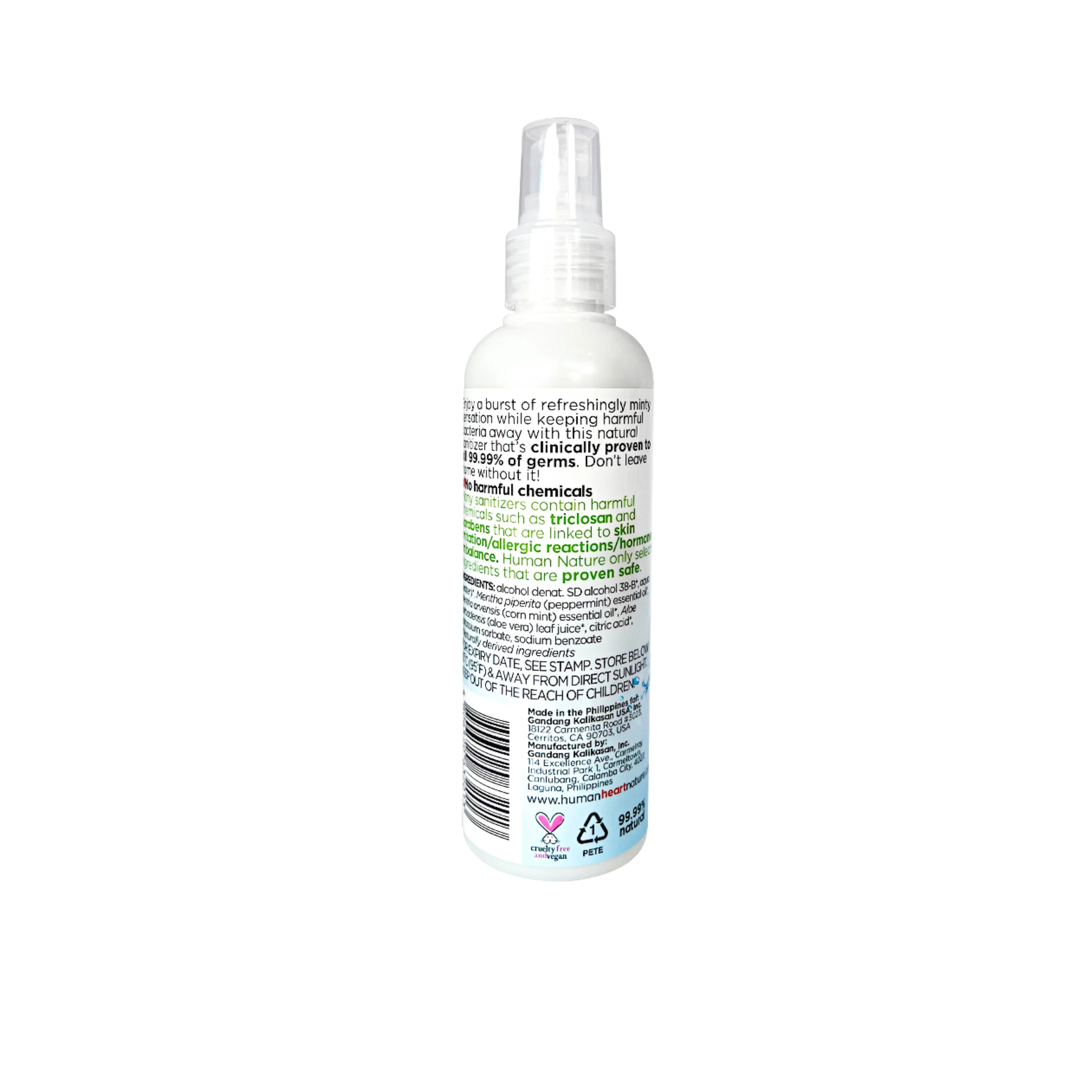 Human Nature Natural Spray Sanitizer 200ml - Cool Burst