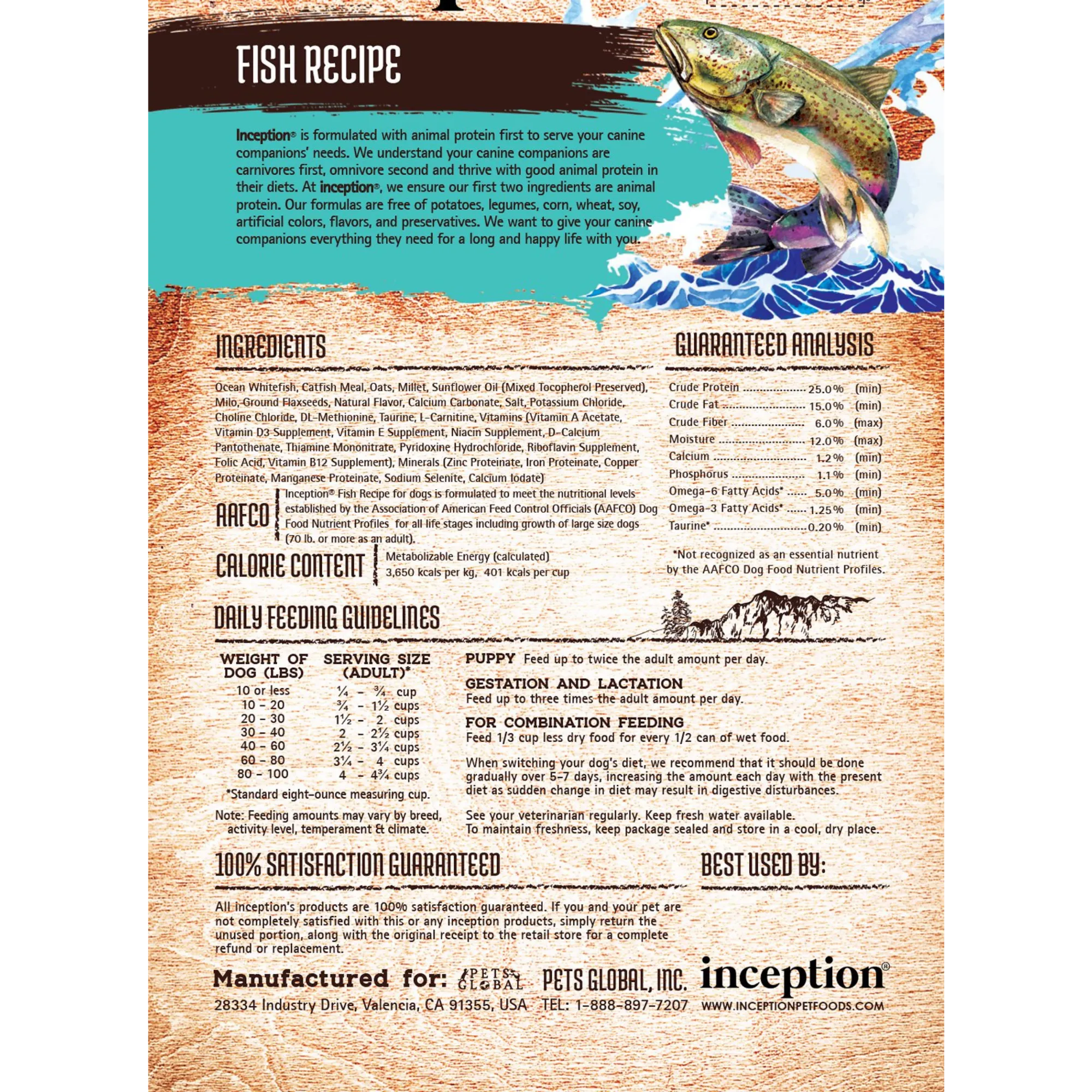 Inception Fish Recipe Dog Food