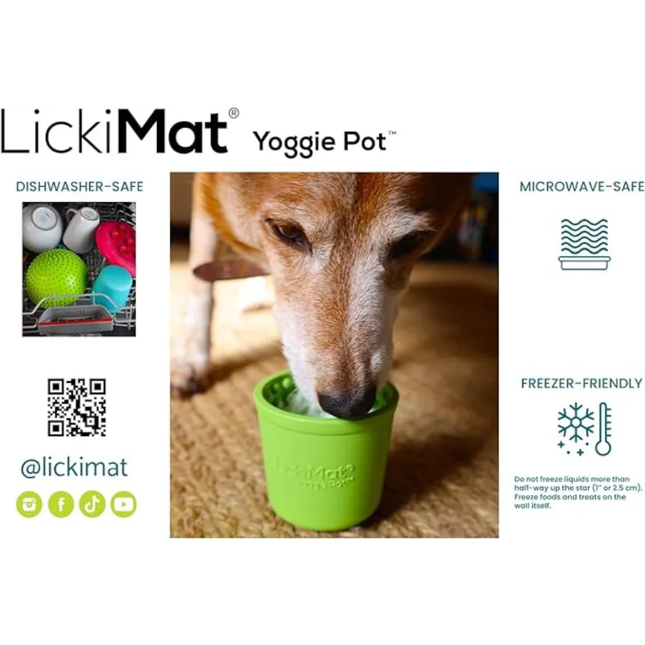 Innovative Pet Products Lickimat Yogie Mat Treat Dispenser Red for Dogs