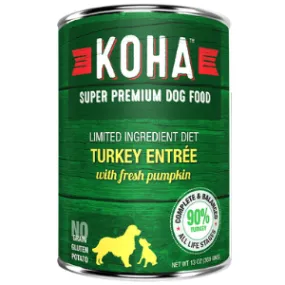 Koha Limited Ingredient Diet Turkey Entree Grain-Free Canned Dog Food 13 oz