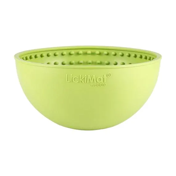 LickiMat Wobble Slow Feeder Dog Bowl Green