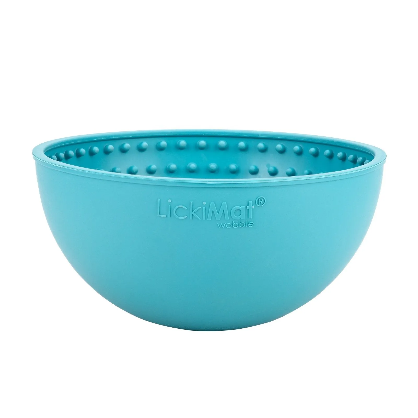 LickiMat Wobble Slow Feeder Dog Bowl Turquoise