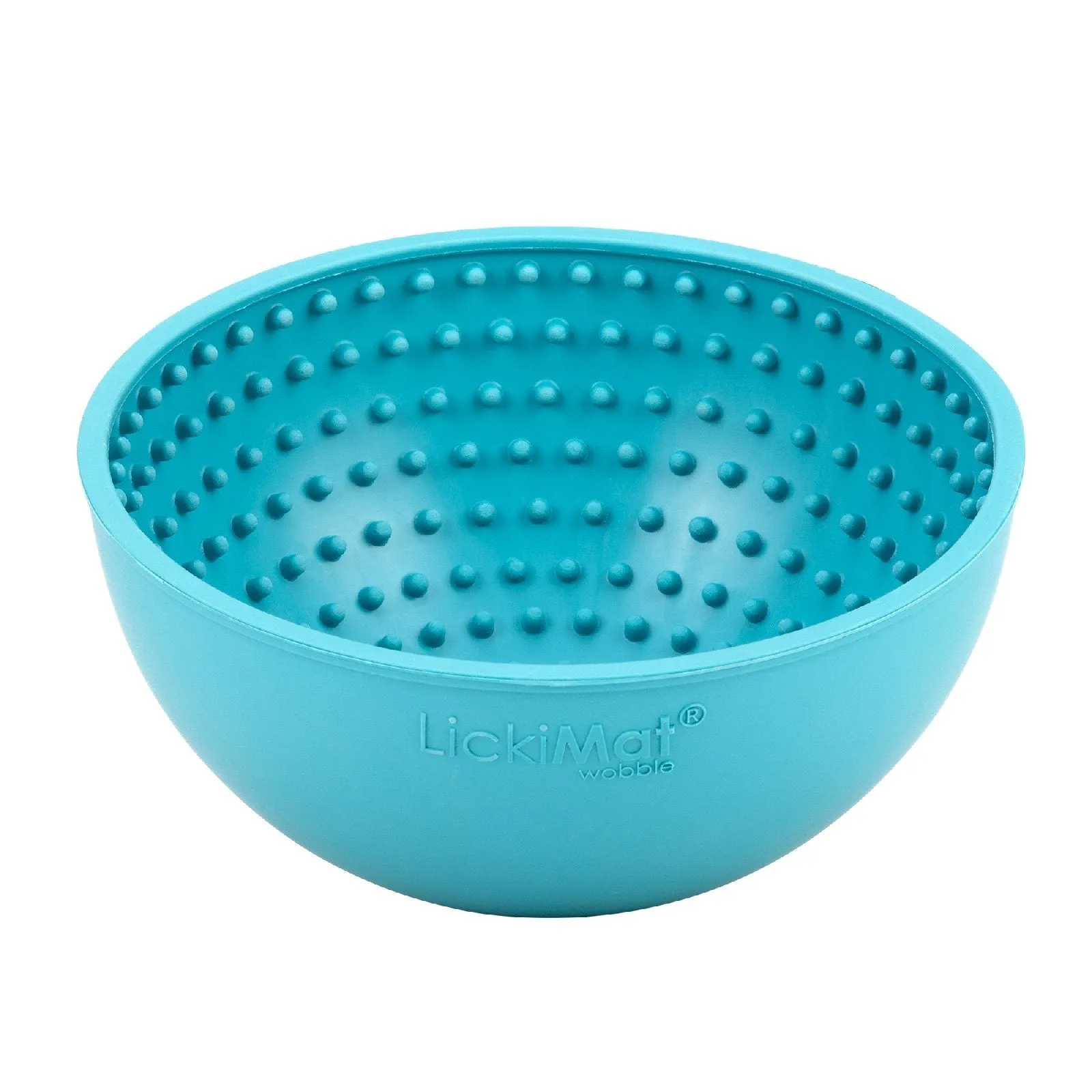 LickiMat Wobble Slow Feeder Dog Bowl Turquoise