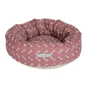 Linen Bones Donut Dog Bed