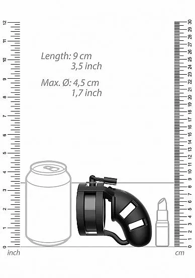 Mancage Model 18 - 3.5 Inches Silicone Cock Cage & Ballsplitter