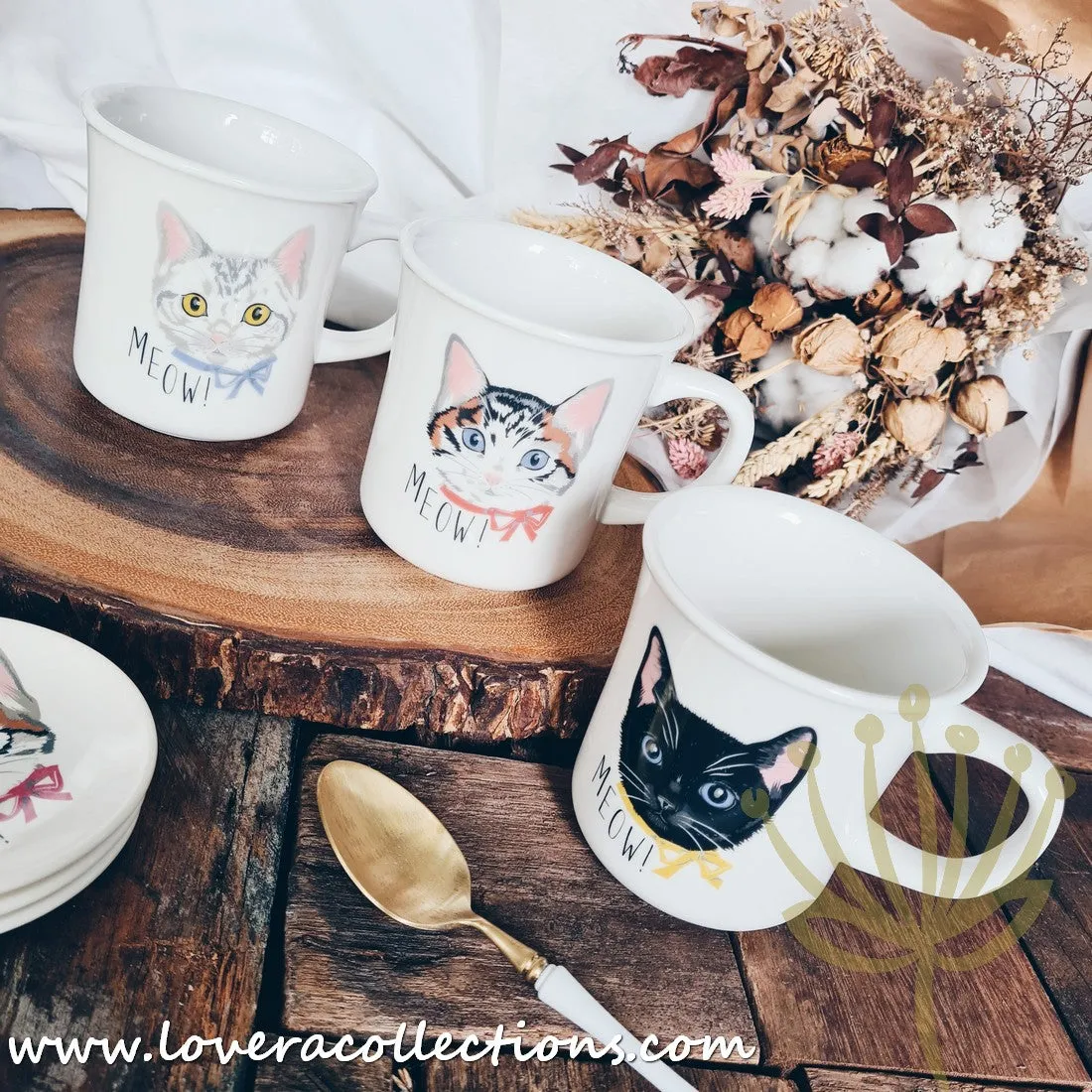 Meow Meow Neko Cat Head Japan Condiments Dishes