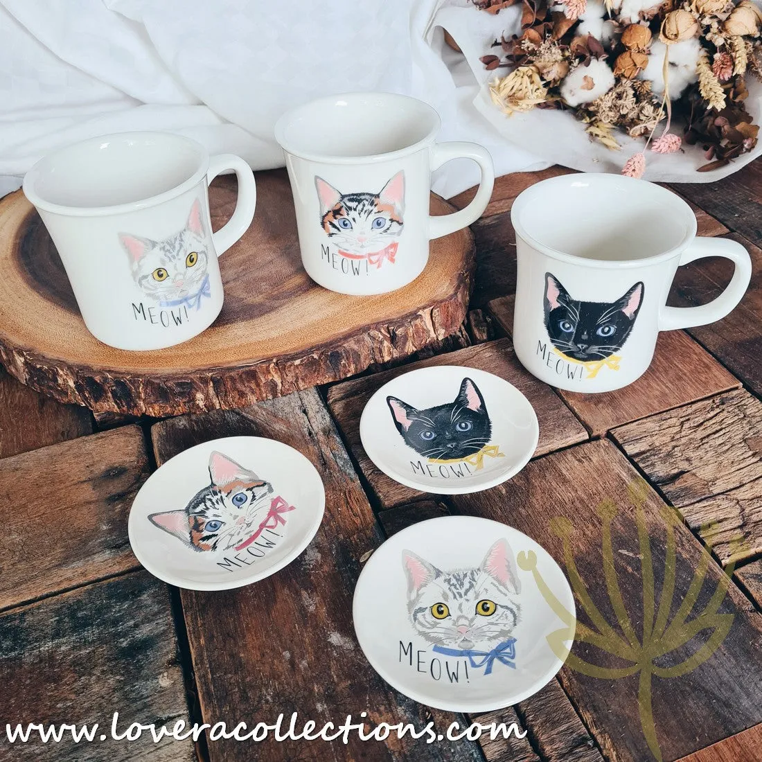 Meow Meow Neko Cat Head Japan Condiments Dishes