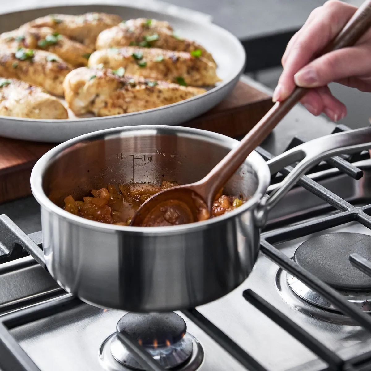 Merten & Storck Stainless Steel 2-Quart Saucepan with Lid