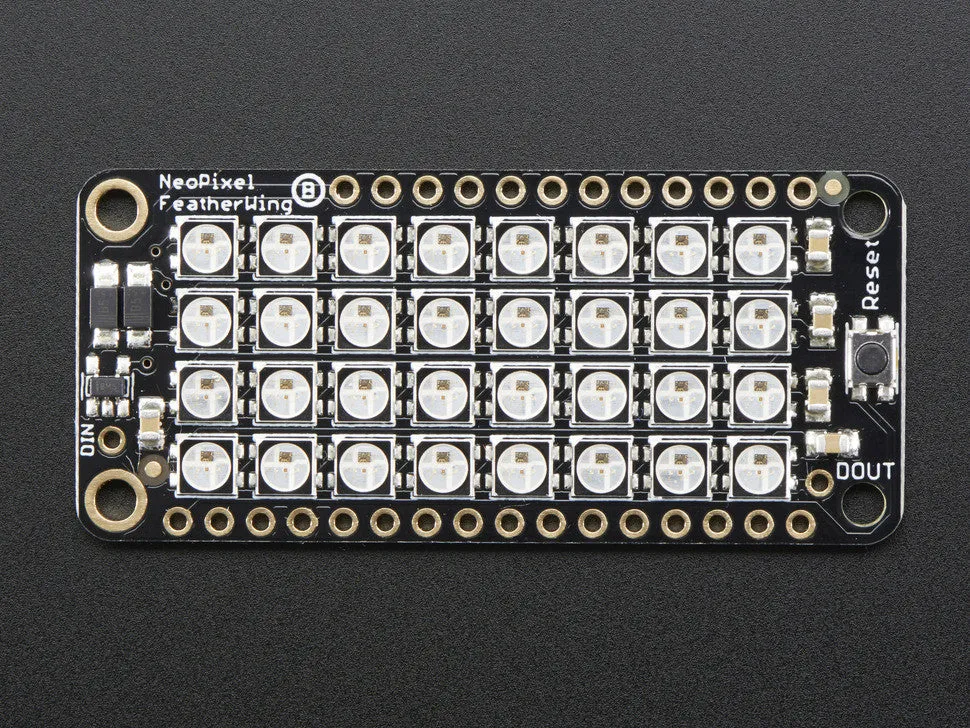 NeoPixel FeatherWing - 4x8 RGB LED Add-on For All Feather Boards