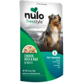 Nulo Freestyle Grain-Free Chicken, Duck & Kale in Broth Dog Food Topper, 2.8 oz