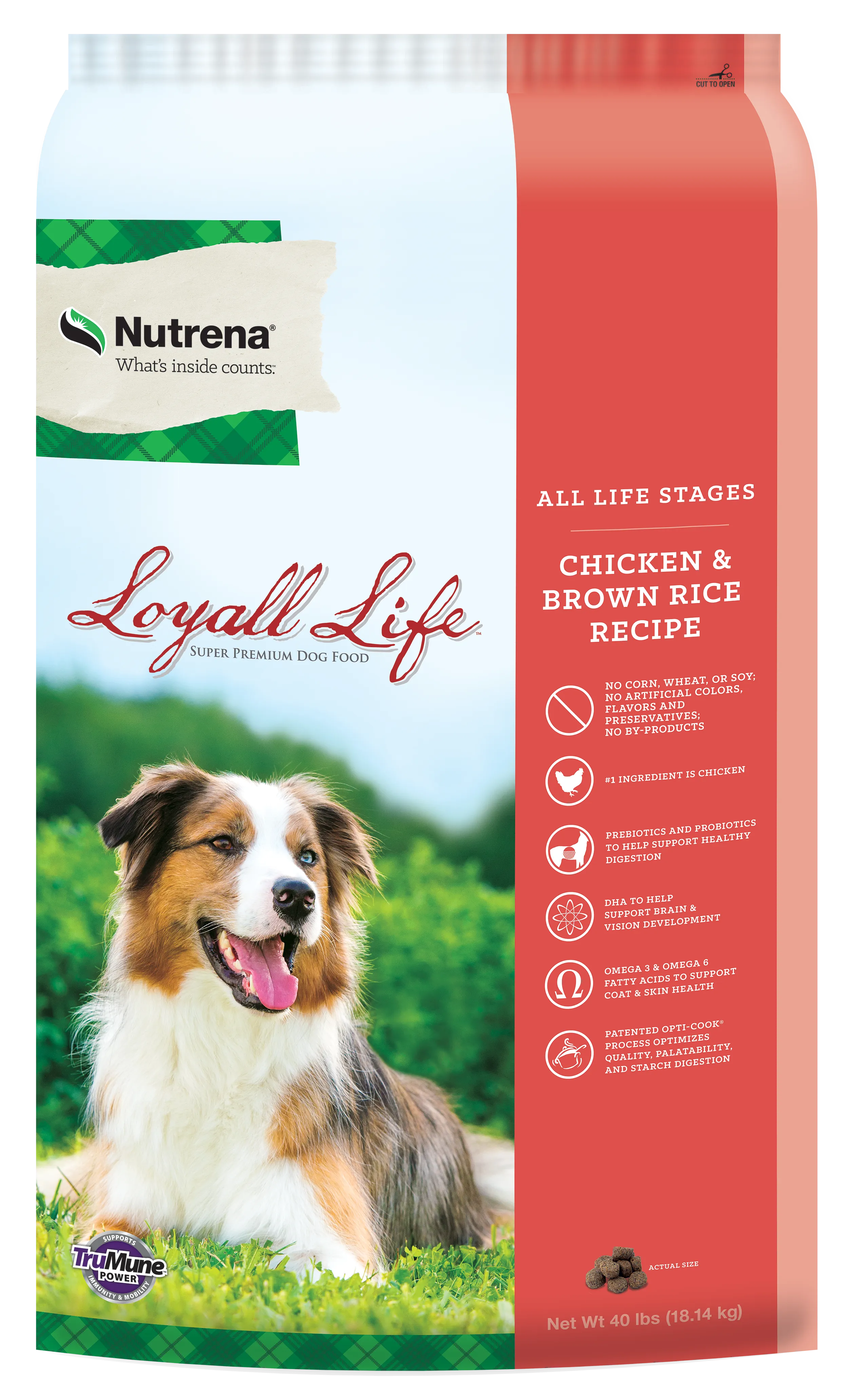 NUTRENA LOYALL LIFE CHICKEN AND BROWN RICE ALL LIFE STAGES DRY DOG FOOD