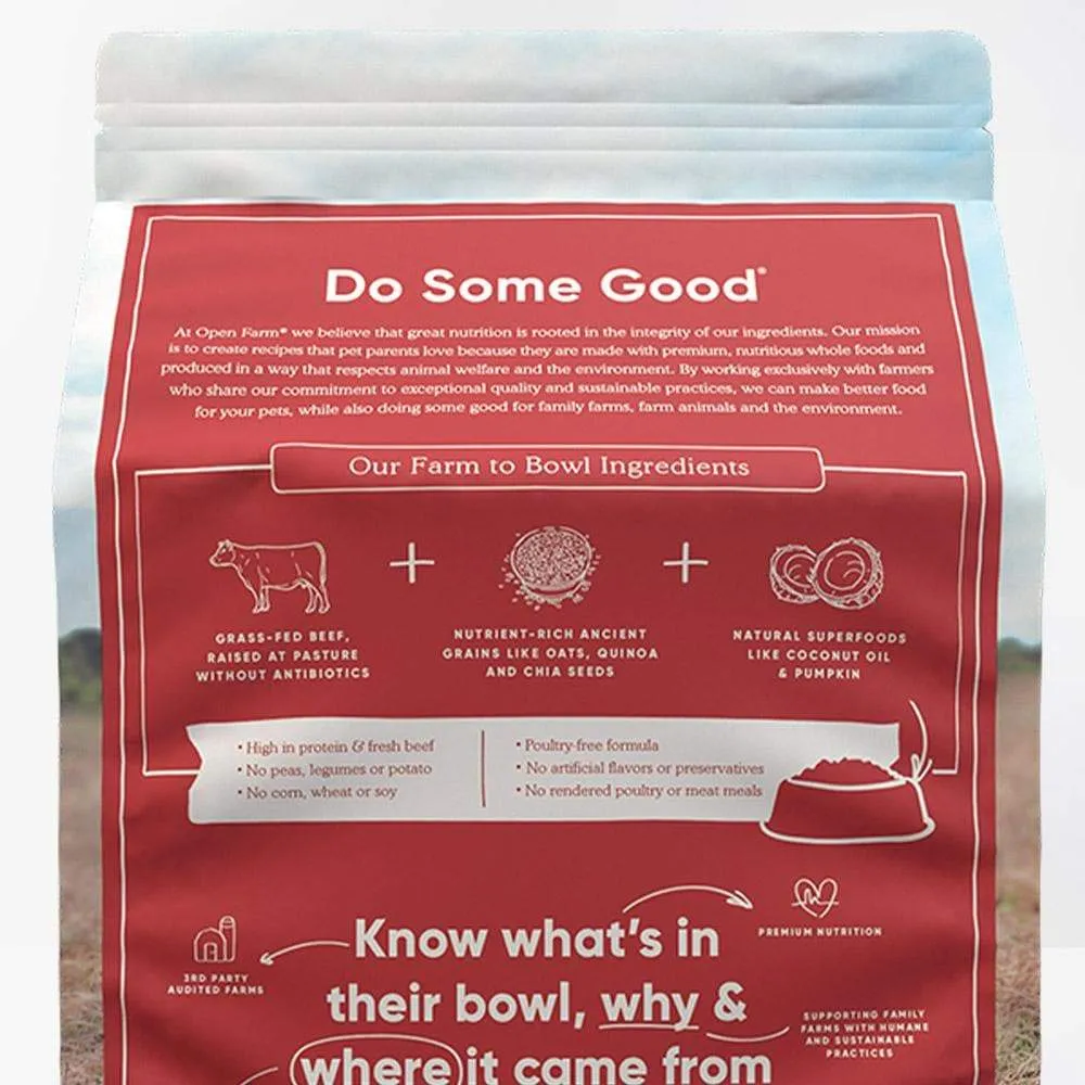 OPEN FARM Grass-Fed Beef and Ancient Grains Dry Dog Food