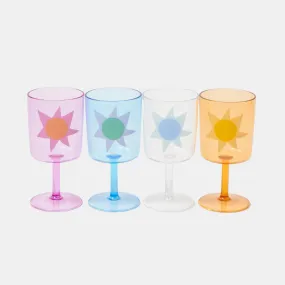 Poolside Wine Glasses - Utopia Multi (S4)