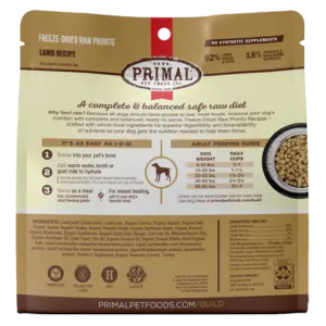 Primal Pronto Lamb Formula Freeze-Dried Dog Food