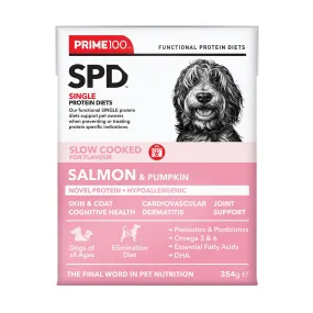 Prime100 SPD Slow Cooked Salmon & Pumpkin Adult Wet Dog Food 354g