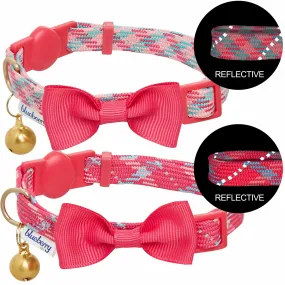 Reflective Striped Cat Collar, 2 Pack