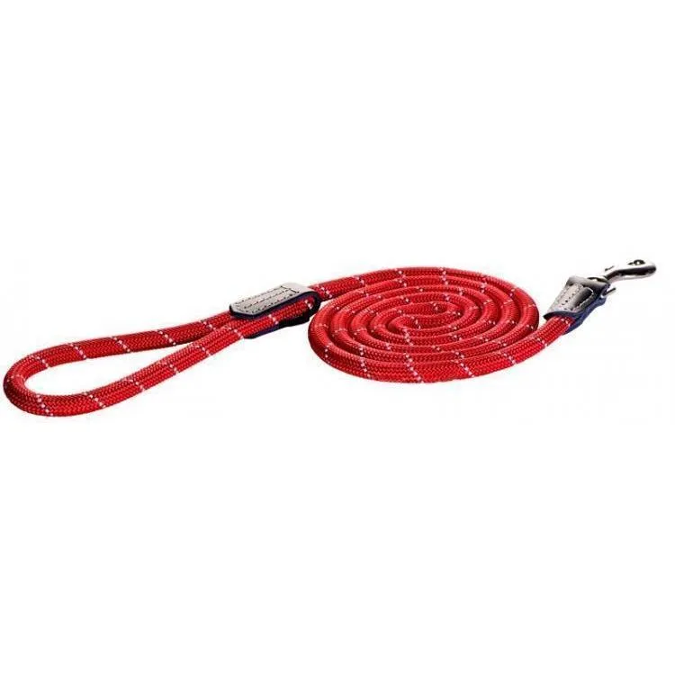 Rogz Classic Small Rope Dog Lead Red