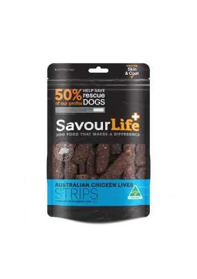 SavourLife Dog Treat Australian Liver Strips 165g