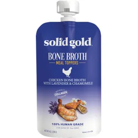 Solid Gold Chicken Bone Broth with Lavender & Chamomile Meal Topper For Dogs 8oz